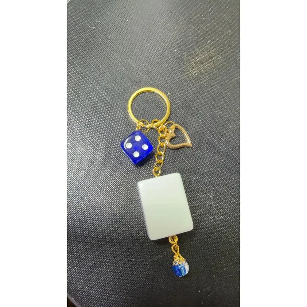 Handmade Mahjong Tile Keychain | Mahjong Lover Gift | Game Night Bag Charm